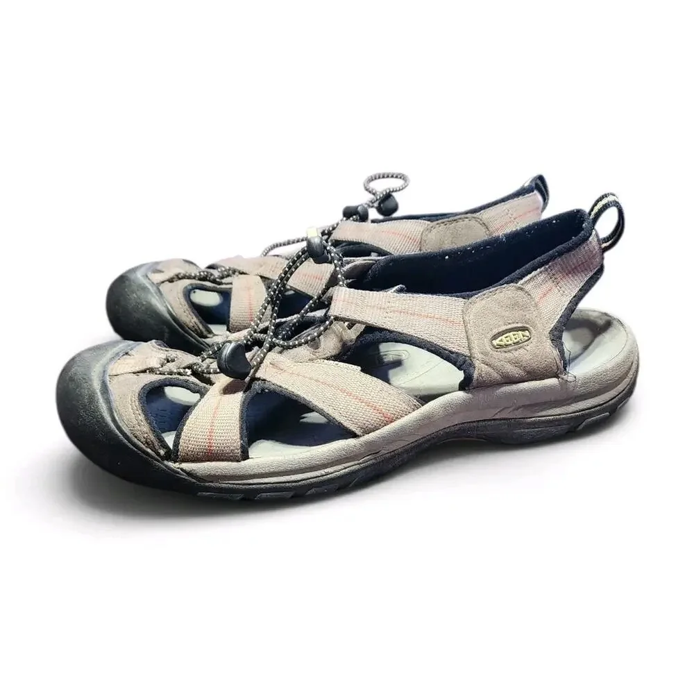 Keen Men's Size US 11.5 Gray Waterproof Hiking Closed Toe Sandals, Shoes